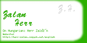 zalan herr business card